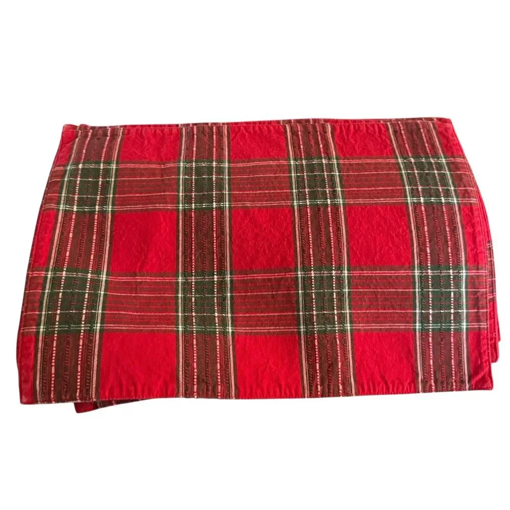 Winter Red Plaid Dining Place Setting For Christmas Holiday Set Of 8‎